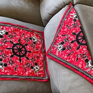 Two Red and Black Nautical Bandana Set From Disney Cruise